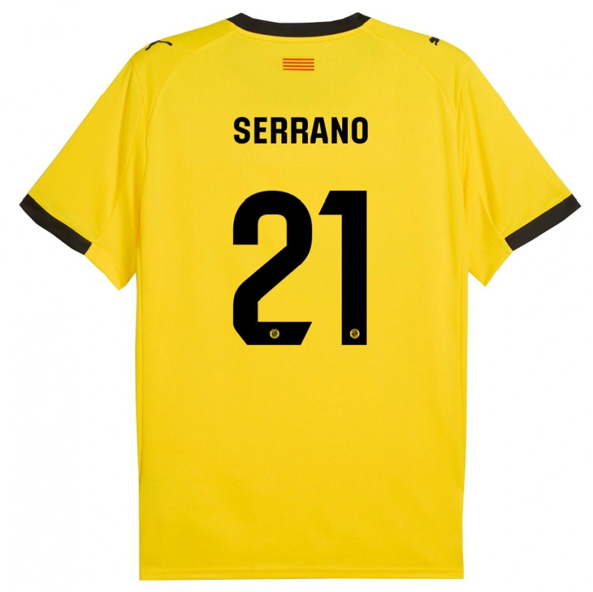Danxen Uomo Maglia Ot Serrano #21 Giallo Nero Kit Gara Away 2025/26 Maglietta