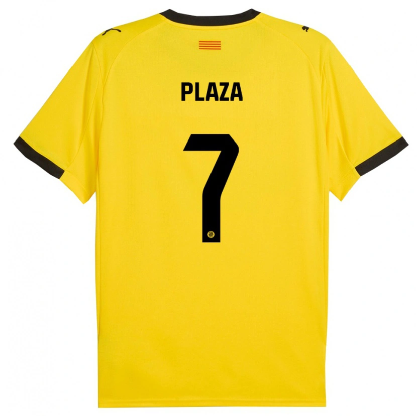 Danxen Uomo Maglia Nacho Plaza #7 Giallo Nero Kit Gara Away 2025/26 Maglietta