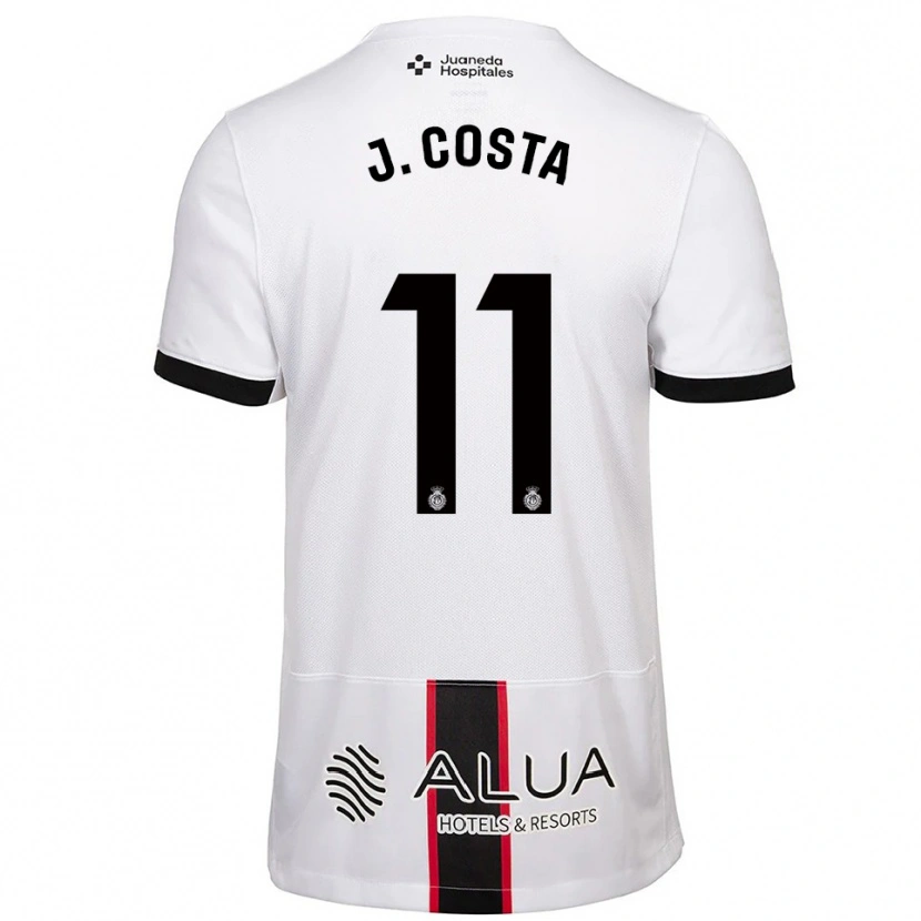Danxen Uomo Maglia Jaume Costa #11 Bianco Nero Kit Gara Away 2025/26 Maglietta