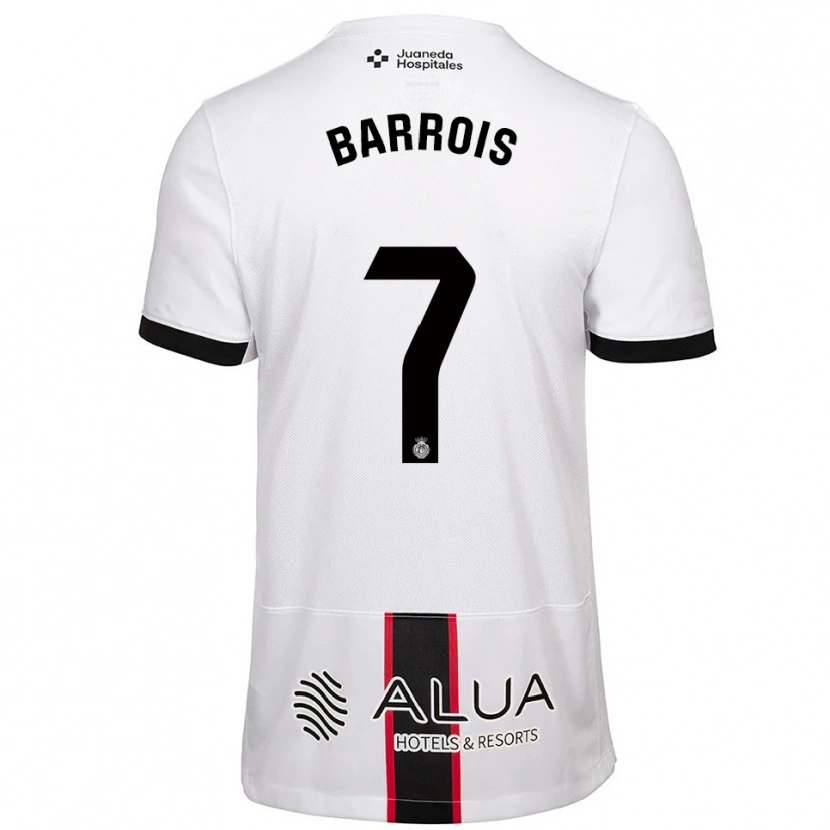 Danxen Uomo Maglia Eliott Barrois #7 Bianco Nero Kit Gara Away 2025/26 Maglietta
