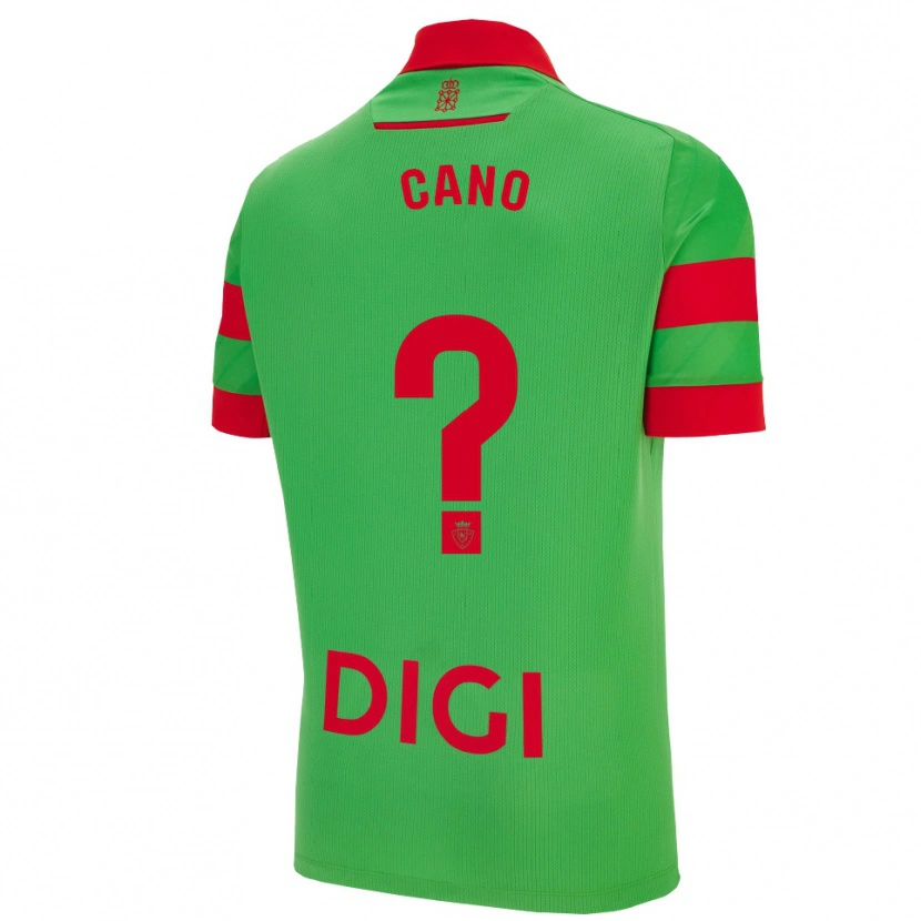 Danxen Uomo Maglia Javi Caño #0 Verde Rosso Kit Gara Away 2025/26 Maglietta