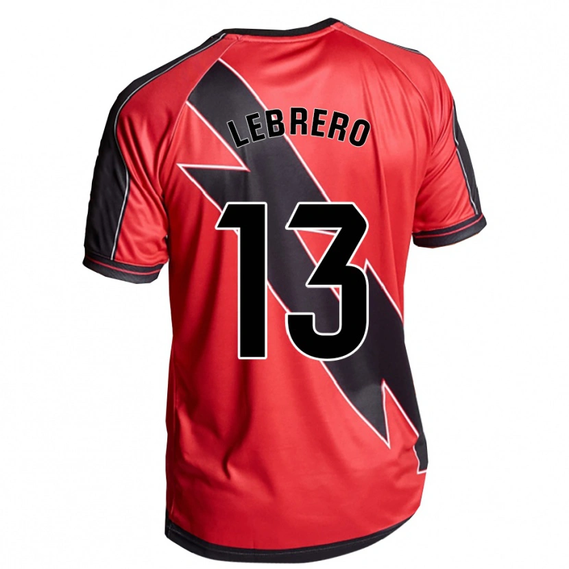 Danxen Uomo Maglia Lucia Lebrero Rodríguez #13 Rosso Nero Kit Gara Away 2025/26 Maglietta