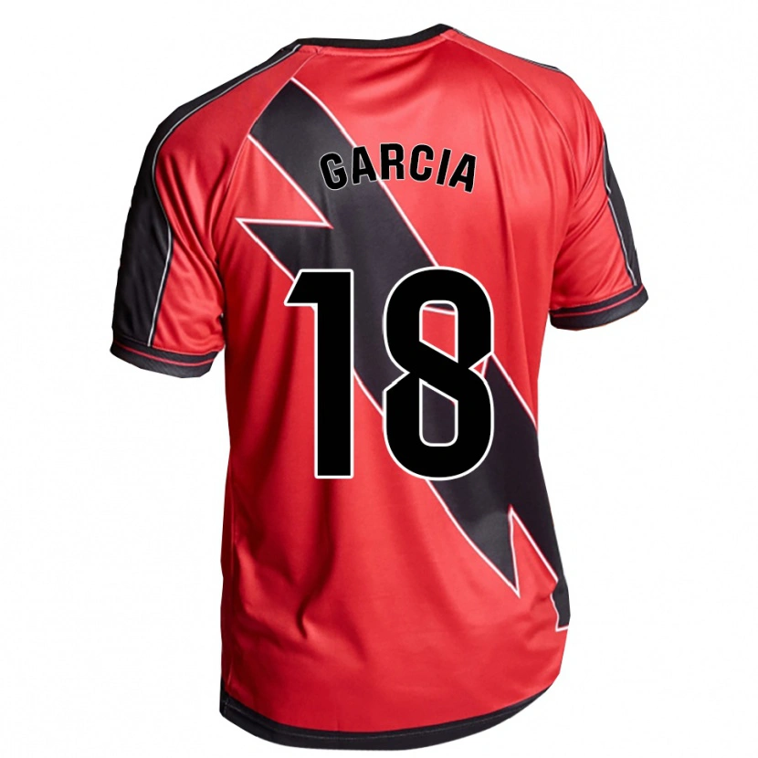 Danxen Uomo Maglia Álvaro García #18 Rosso Nero Kit Gara Away 2025/26 Maglietta