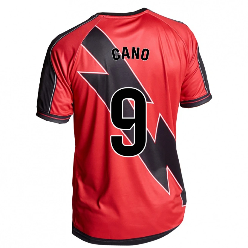 Danxen Uomo Maglia Joselu Cano #9 Rosso Nero Kit Gara Away 2025/26 Maglietta