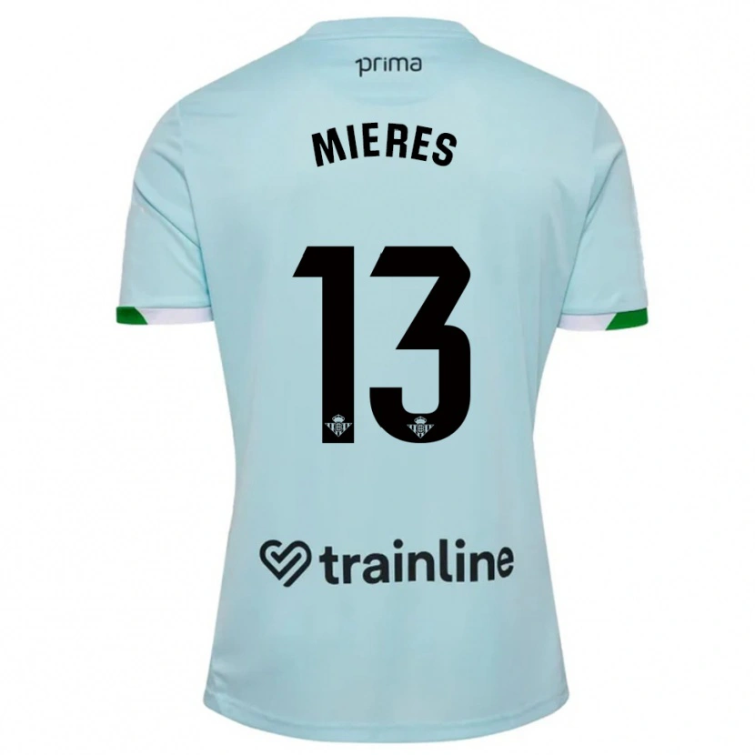 Danxen Uomo Maglia Malena Mieres García #13 Azzurro Verde Kit Gara Away 2025/26 Maglietta