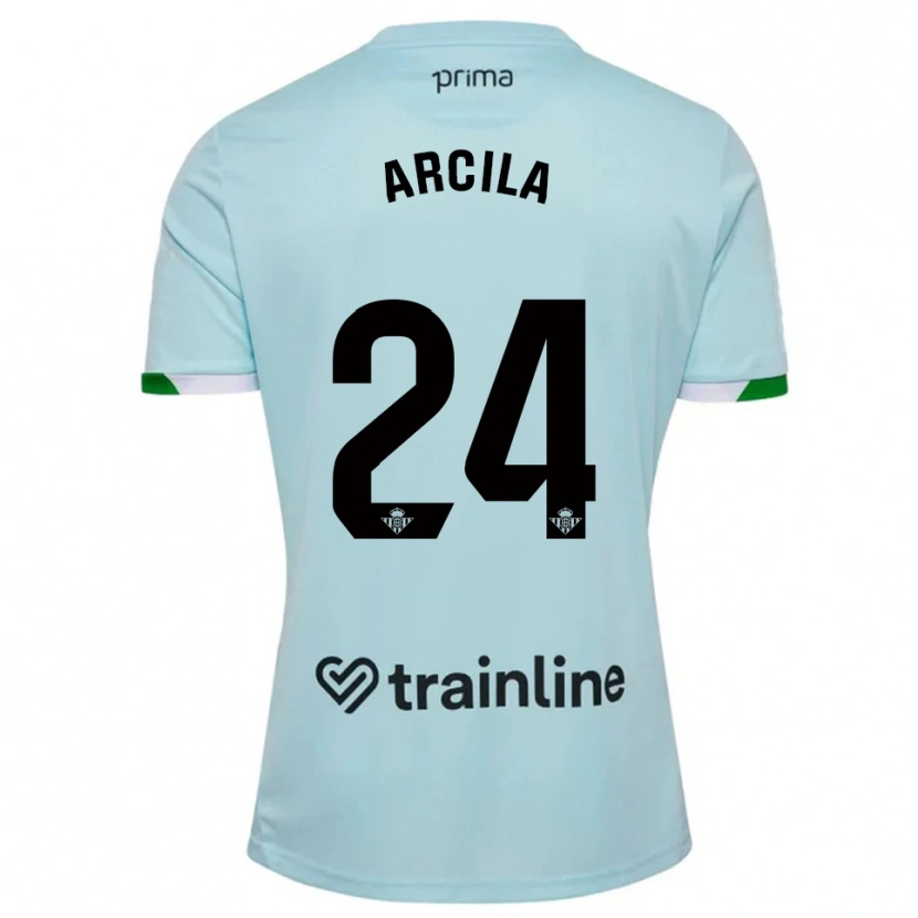 Danxen Uomo Maglia Jhon Arcila #24 Azzurro Verde Kit Gara Away 2025/26 Maglietta
