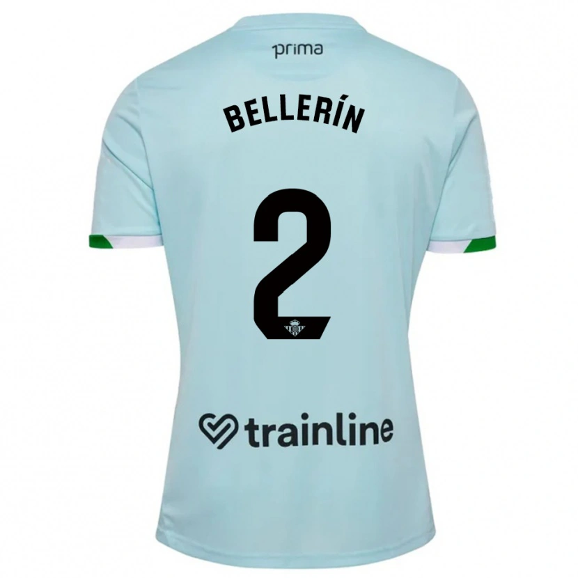 Danxen Uomo Maglia Héctor Bellerín #2 Azzurro Verde Kit Gara Away 2025/26 Maglietta
