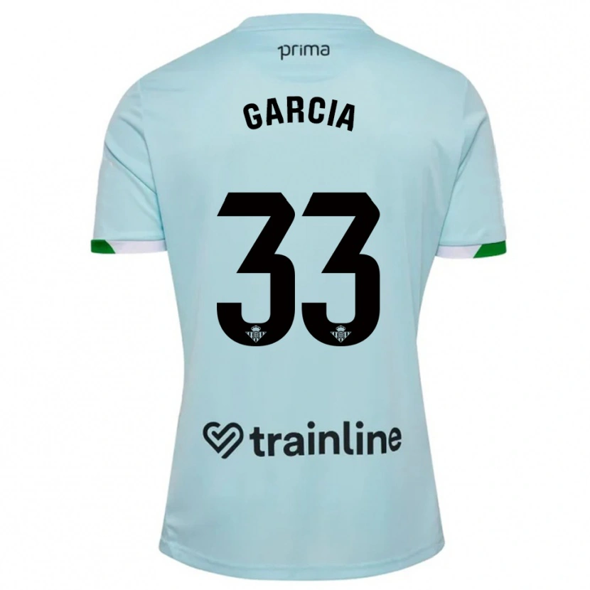 Danxen Uomo Maglia Pablo García #33 Azzurro Verde Kit Gara Away 2025/26 Maglietta