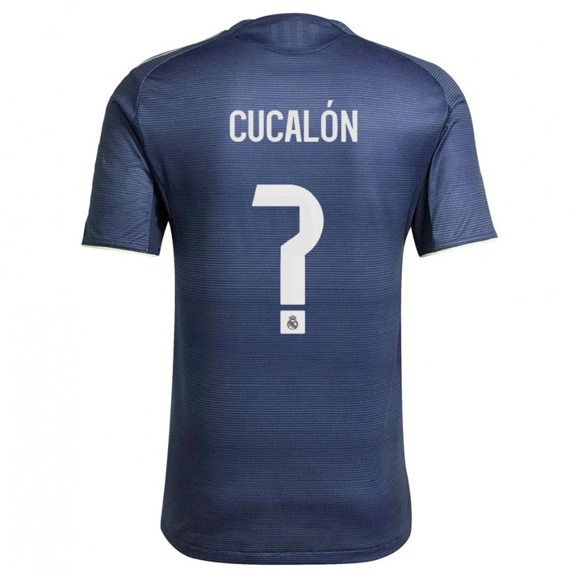 Danxen Uomo Maglia Marc Cucalón #0 Blu Scuro Argento Kit Gara Away 2025/26 Maglietta