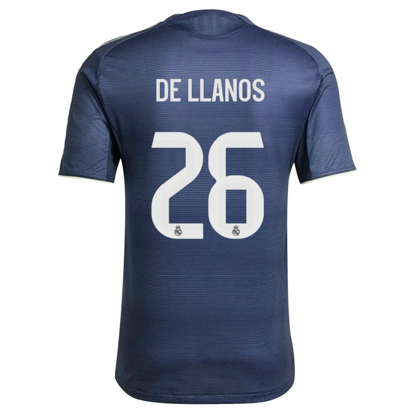 Danxen Uomo Maglia Hugo De Llanos #26 Blu Scuro Argento Kit Gara Away 2025/26 Maglietta