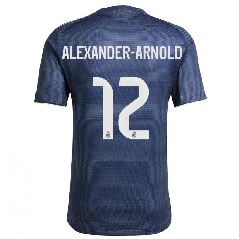 Danxen Uomo Maglia Trent Alexander-Arnold #12 Blu Scuro Argento Kit Gara Away 2025/26 Maglietta