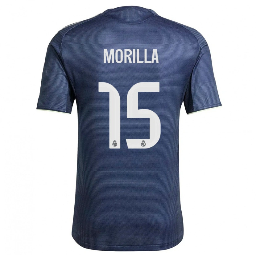 Danxen Uomo Maglia Jairo Morilla #15 Blu Scuro Argento Kit Gara Away 2025/26 Maglietta