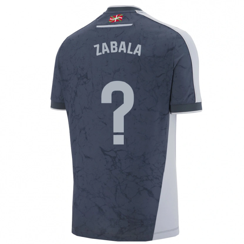 Danxen Uomo Maglia Iraitz Zabala #0 Blu Scuro Bianco Kit Gara Away 2025/26 Maglietta