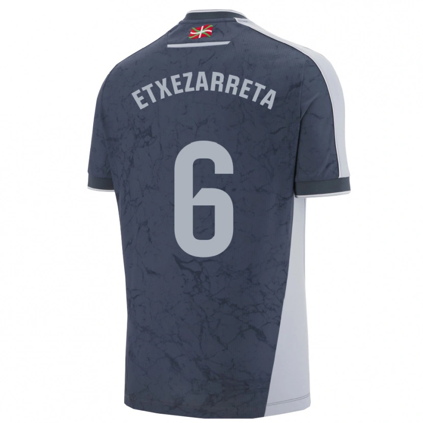 Danxen Uomo Maglia Ane Etxezarreta #6 Blu Scuro Bianco Kit Gara Away 2025/26 Maglietta