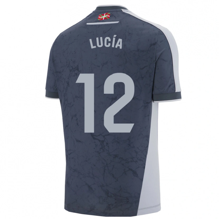 Danxen Uomo Maglia Lucía Rodríguez #12 Blu Scuro Bianco Kit Gara Away 2025/26 Maglietta