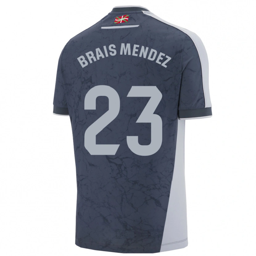 Danxen Uomo Maglia Brais Méndez #23 Blu Scuro Bianco Kit Gara Away 2025/26 Maglietta