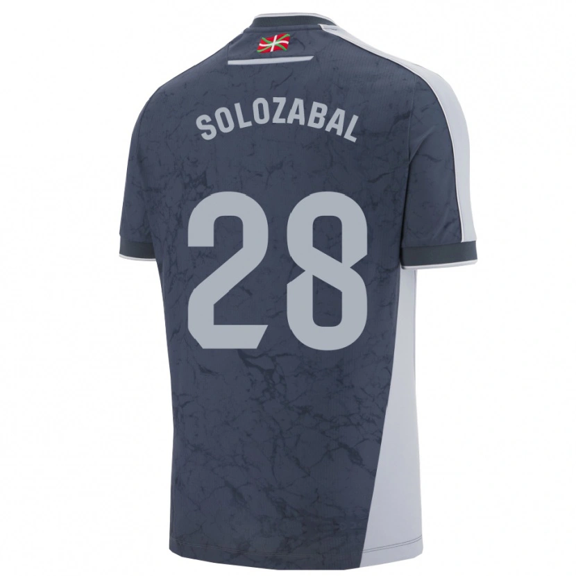 Danxen Uomo Maglia Malen Solozabal Ibarra #28 Blu Scuro Bianco Kit Gara Away 2025/26 Maglietta