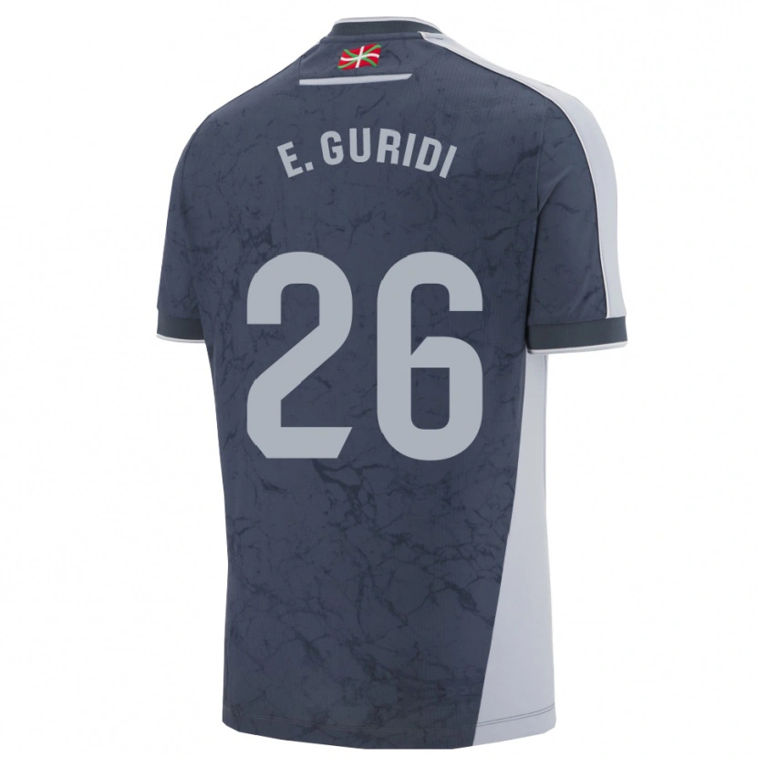 Danxen Uomo Maglia Elene Guridi #26 Blu Scuro Bianco Kit Gara Away 2025/26 Maglietta