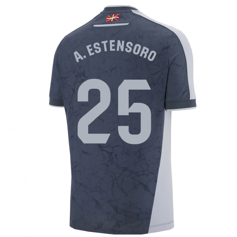 Danxen Uomo Maglia Alazne Estensoro #25 Blu Scuro Bianco Kit Gara Away 2025/26 Maglietta