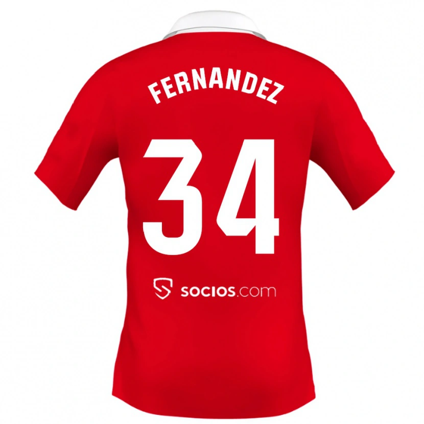 Danxen Uomo Maglia Marc Fernández #34 Rosso Bianco Grigio Kit Gara Away 2025/26 Maglietta