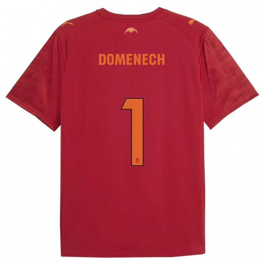 Danxen Uomo Maglia Jaume Domenech #1 Rosso Arancione Kit Gara Away 2025/26 Maglietta