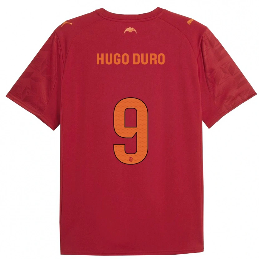 Danxen Uomo Maglia Hugo Duro #9 Rosso Arancione Kit Gara Away 2025/26 Maglietta