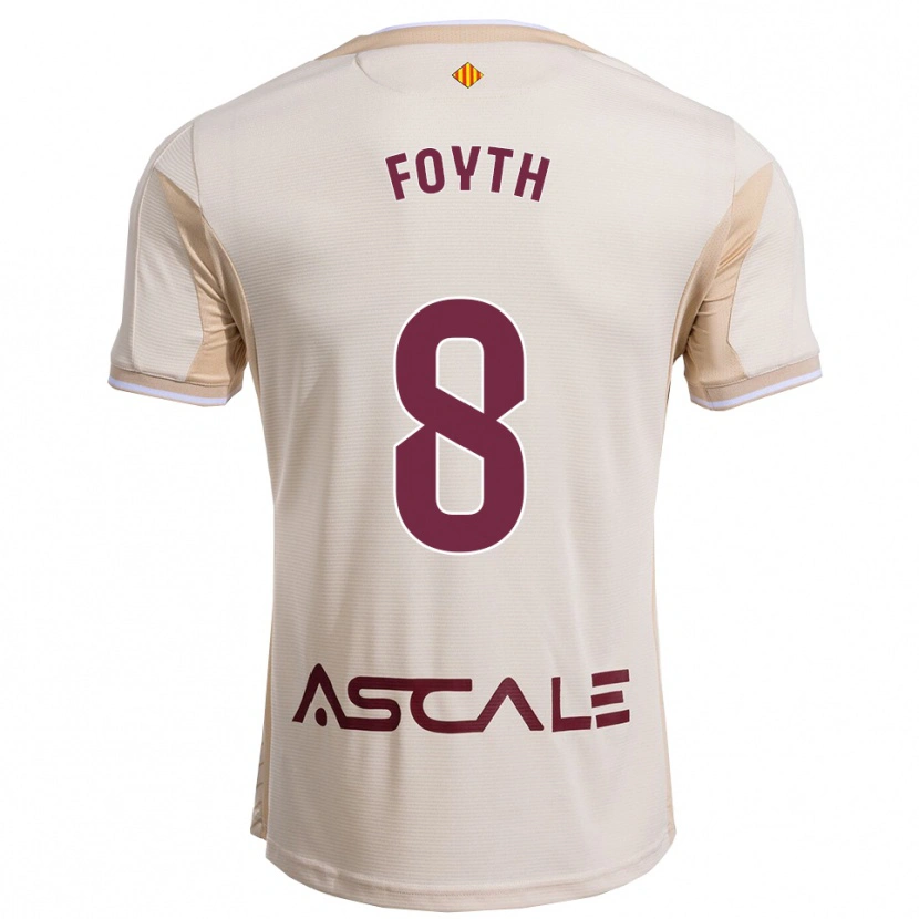 Danxen Uomo Maglia Juan Foyth #8 Bianco Sporco Borgogna Kit Gara Away 2025/26 Maglietta