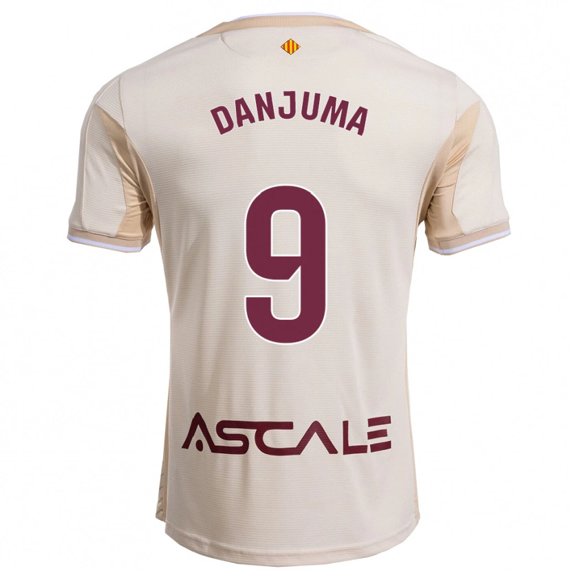 Danxen Uomo Maglia Arnaut Danjuma #9 Bianco Sporco Borgogna Kit Gara Away 2025/26 Maglietta