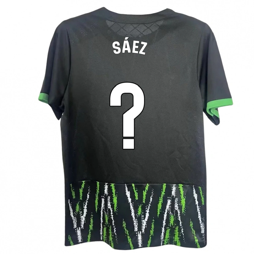 Danxen Uomo Maglia Carlos Christodoulides Sáez #0 Nero Verde Kit Gara Away 2025/26 Maglietta