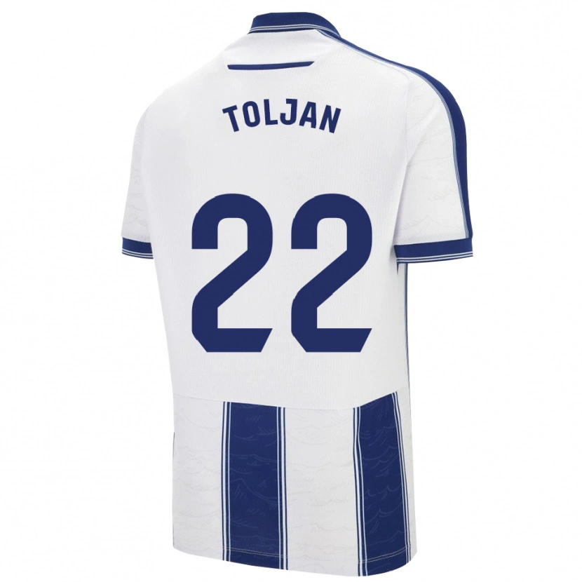 Danxen Uomo Maglia Jeremy Toljan #22 Blu Scuro Bianco Kit Gara Away 2025/26 Maglietta