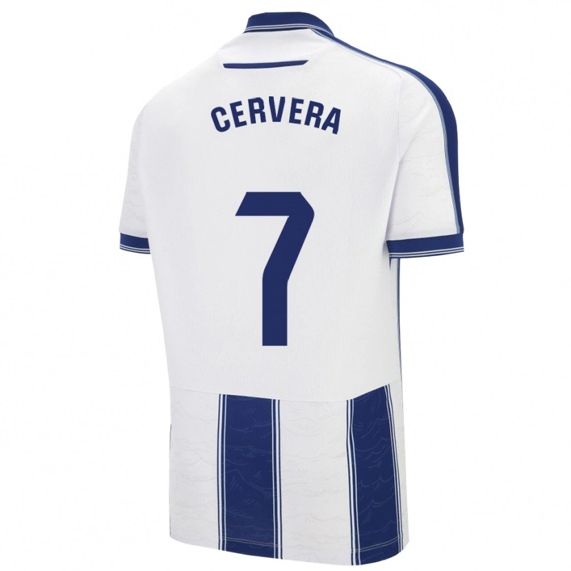 Danxen Uomo Maglia Dani Cervera #7 Blu Scuro Bianco Kit Gara Away 2025/26 Maglietta