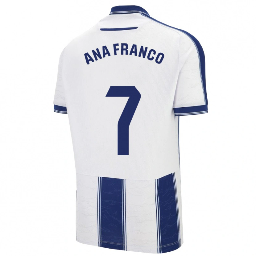Danxen Uomo Maglia Ana Franco #7 Blu Scuro Bianco Kit Gara Away 2025/26 Maglietta