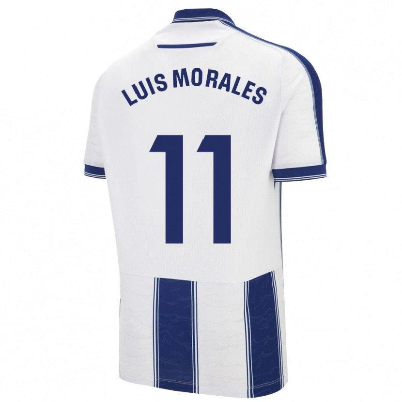Danxen Uomo Maglia José Luis Morales #11 Blu Scuro Bianco Kit Gara Away 2025/26 Maglietta