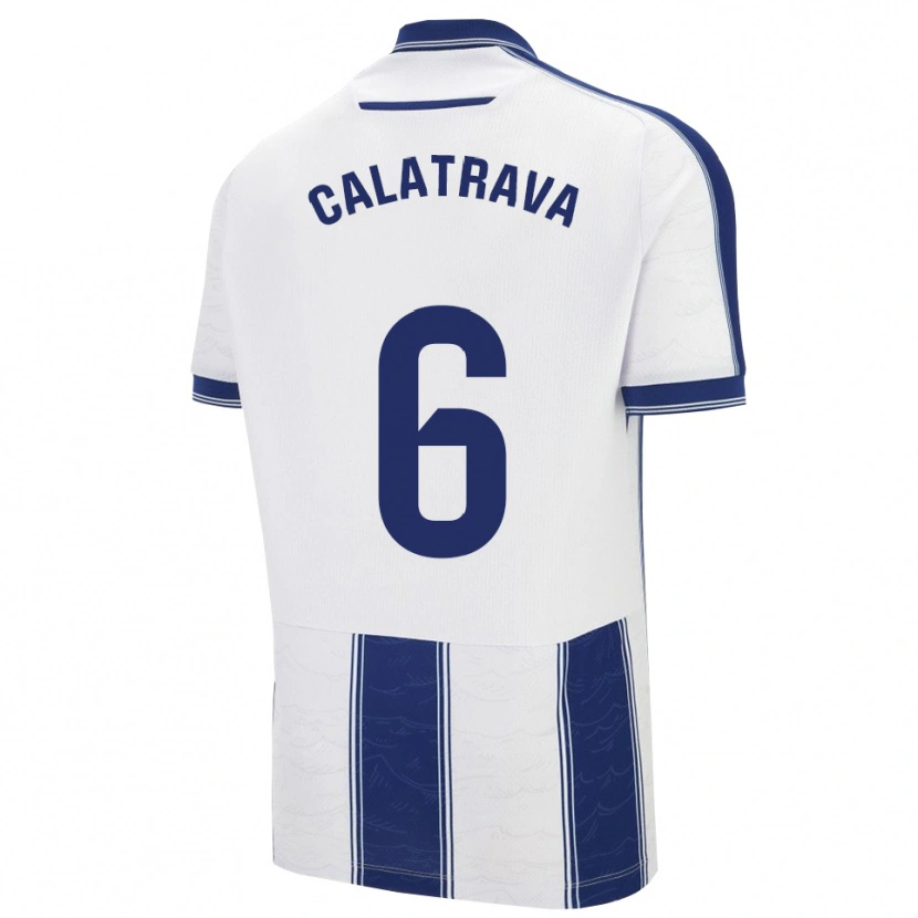 Danxen Uomo Maglia Alberto Calatrava #6 Blu Scuro Bianco Kit Gara Away 2025/26 Maglietta