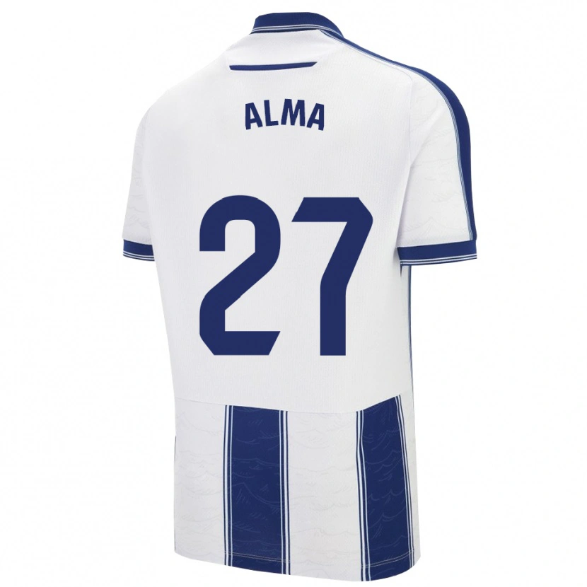 Danxen Uomo Maglia Alma Velasco #27 Blu Scuro Bianco Kit Gara Away 2025/26 Maglietta