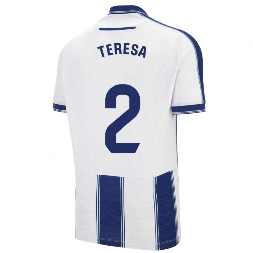 Danxen Uomo Maglia Teresa Mérida #2 Blu Scuro Bianco Kit Gara Away 2025/26 Maglietta