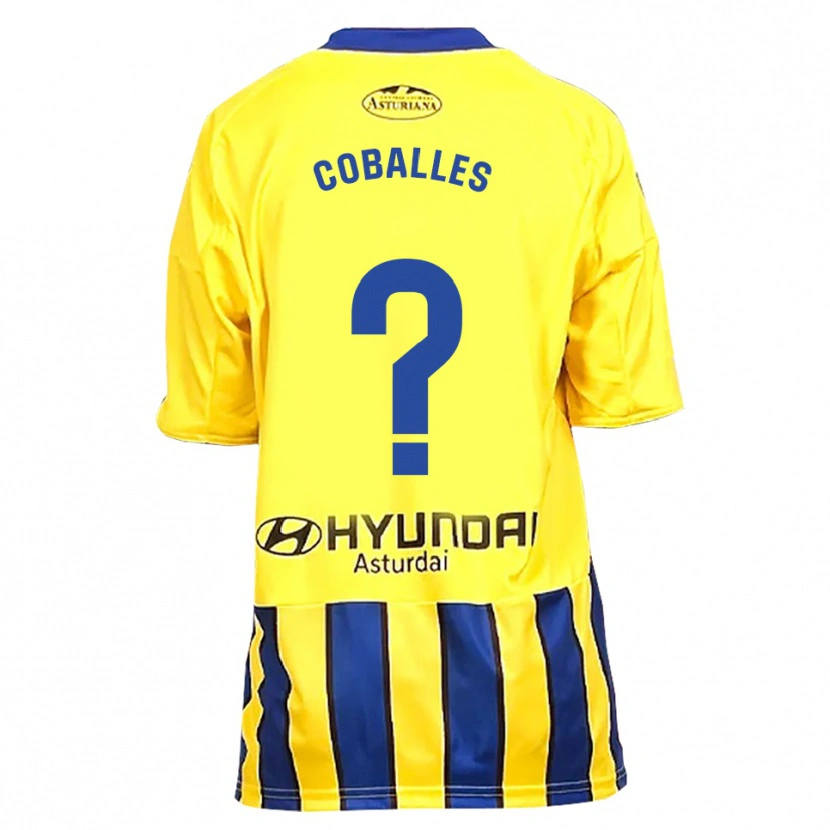 Danxen Uomo Maglia Jaime Coballes #0 Giallo Blu Kit Gara Away 2025/26 Maglietta