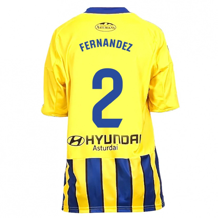 Danxen Uomo Maglia Adrián Fernández #2 Giallo Blu Kit Gara Away 2025/26 Maglietta