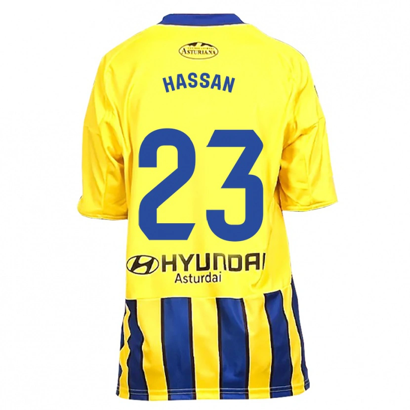 Danxen Uomo Maglia Haissem Hassan #23 Giallo Blu Kit Gara Away 2025/26 Maglietta
