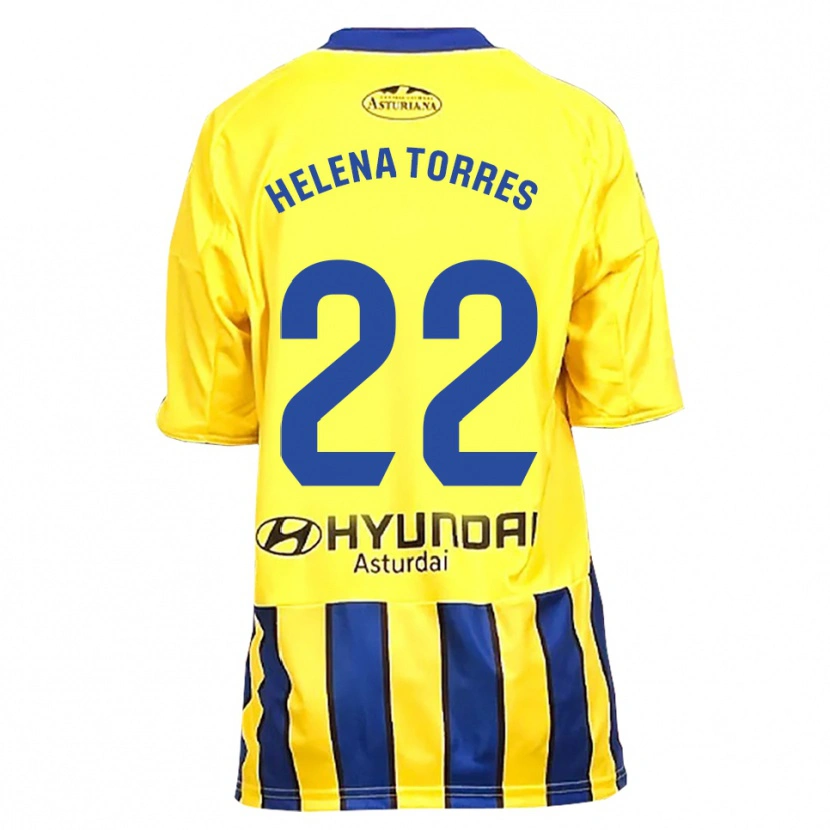 Danxen Uomo Maglia Helena Torres Maiquez #22 Giallo Blu Kit Gara Away 2025/26 Maglietta