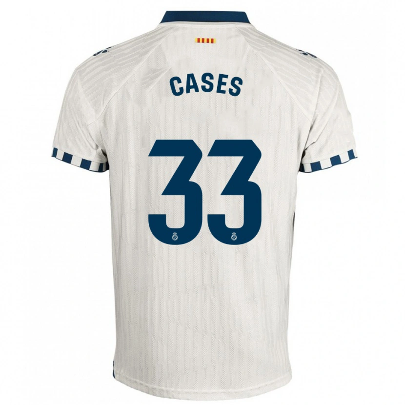 Danxen Uomo Maglia Arnau Cases #33 Bianco Blu Kit Gara Away 2025/26 Maglietta