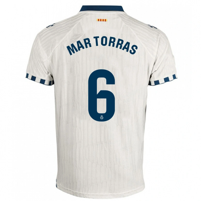 Danxen Uomo Maglia Mar Torrás De Fortuny #6 Bianco Blu Kit Gara Away 2025/26 Maglietta