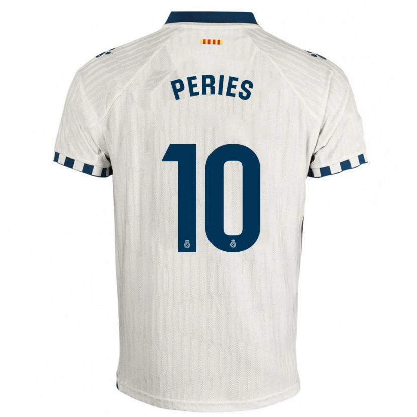Danxen Uomo Maglia Jan Peries #10 Bianco Blu Kit Gara Away 2025/26 Maglietta