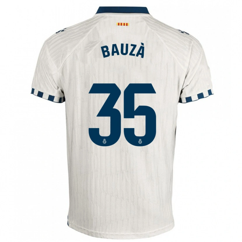 Danxen Uomo Maglia Rafel Bauzà #35 Bianco Blu Kit Gara Away 2025/26 Maglietta