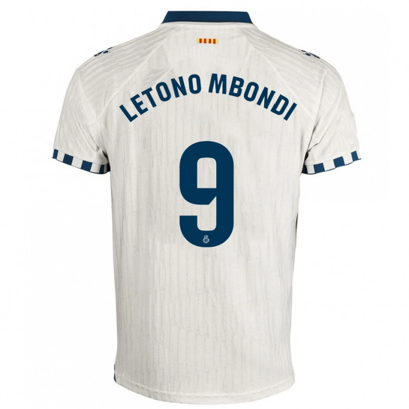Danxen Uomo Maglia Christ-Emmanuel Letono Mbondi #9 Bianco Blu Kit Gara Away 2025/26 Maglietta