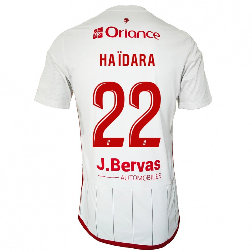 Danxen Uomo Maglia Massadio Haidara #22 Bianco Rosso Kit Gara Away 2025/26 Maglietta