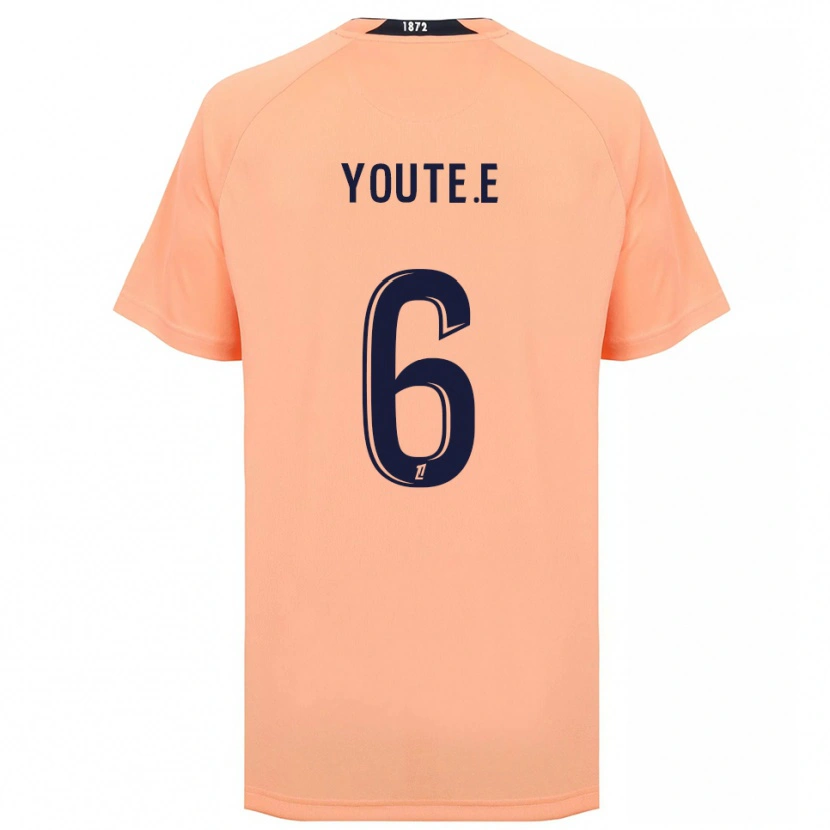 Danxen Uomo Maglia Étienne Youté Kinkoué #6 Arancione Blu Navy Kit Gara Away 2025/26 Maglietta
