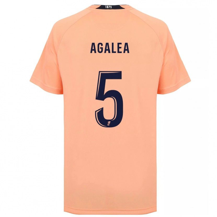 Danxen Uomo Maglia Nathan Agalea #5 Arancione Blu Navy Kit Gara Away 2025/26 Maglietta