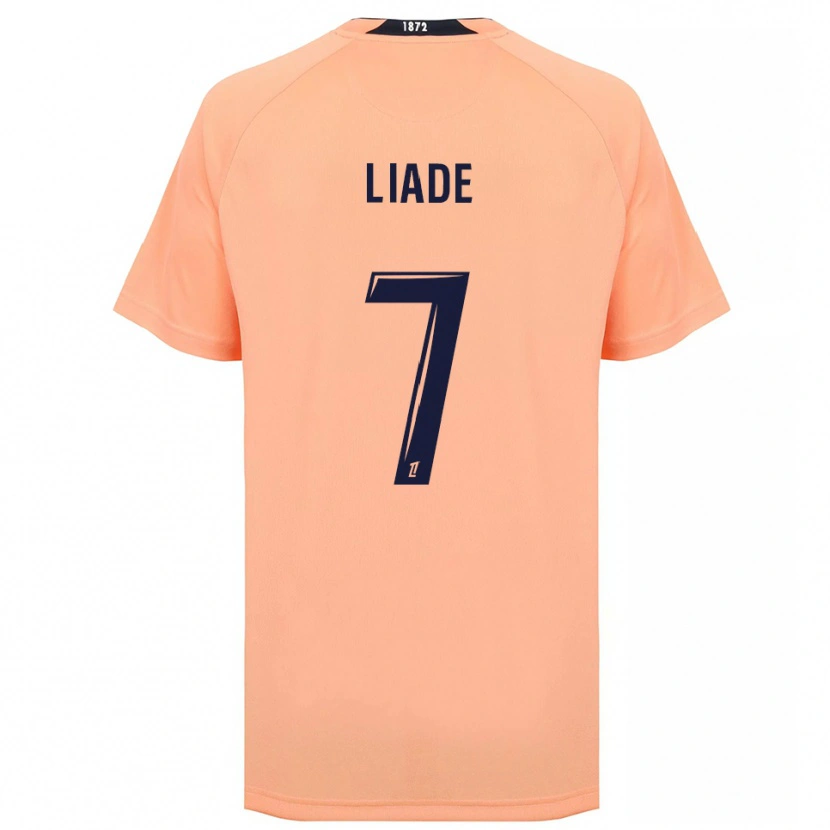 Danxen Uomo Maglia Noah Liadé #7 Arancione Blu Navy Kit Gara Away 2025/26 Maglietta