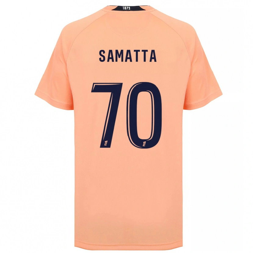 Danxen Uomo Maglia Ally Samatta #70 Arancione Blu Navy Kit Gara Away 2025/26 Maglietta